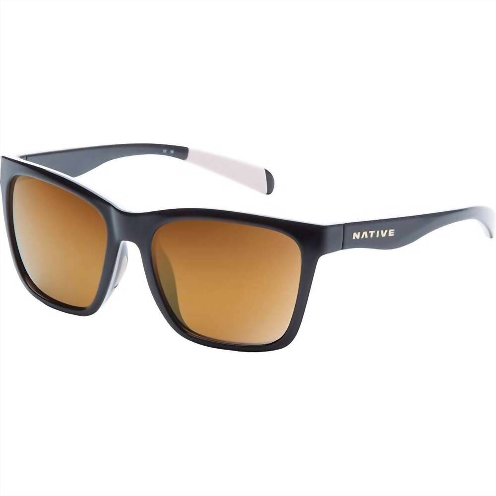 NEW NATIVE unisex - braiden sunglasses in gloss black /polarized bronze